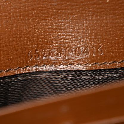 Gucci GG Supreme Monogram Azalea Calfskin Web Jackie 1961 Chain Wallet Beige Ebony Brown Sugar 8 of 12