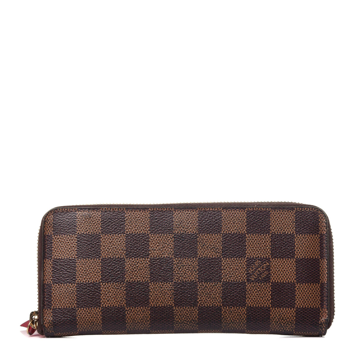 Damier Ebene Clemence Wallet Cherry