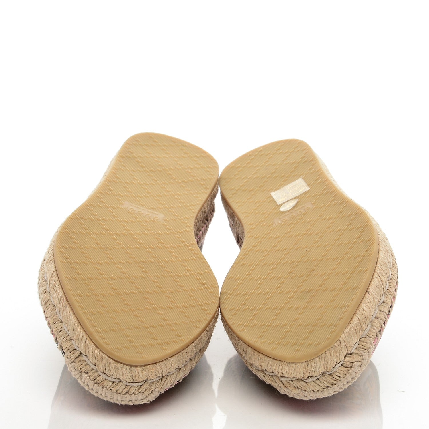 Gucci GG Supreme Monogram Bengal Espadrilles 39.5 Beige Pink 5 of 7