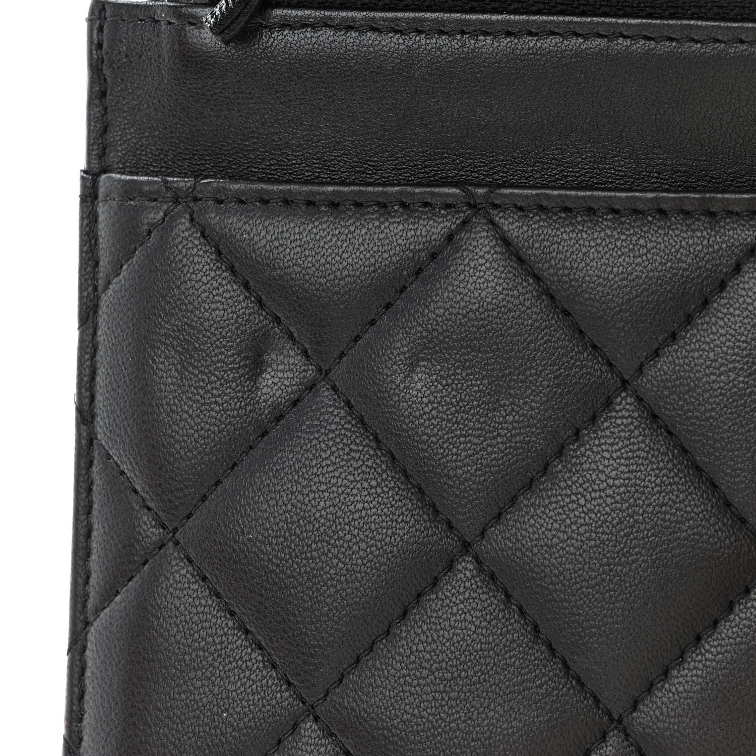 Chanel Lambskin Quilted Wallet On Chain WOC Black 12 of 12