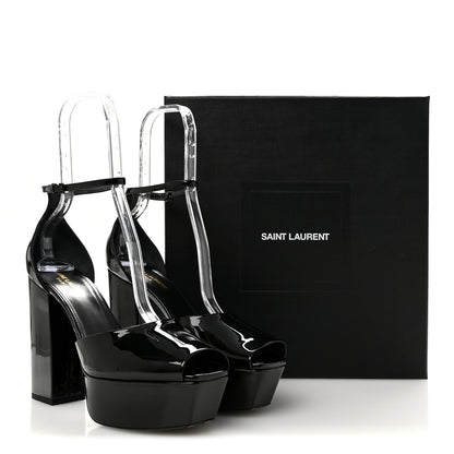 Saint Laurent Patent Farrah 80 Platform Sandals 40 Black 10 of 10
