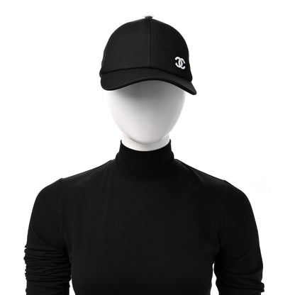 Chanel Cotton CC Cap Hat Black White 2 of 8