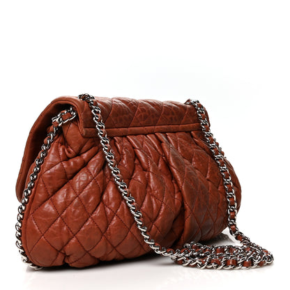 Chanel Washed Lambskin Quilted Medium Chain Around Messenger Brown 3 of 12