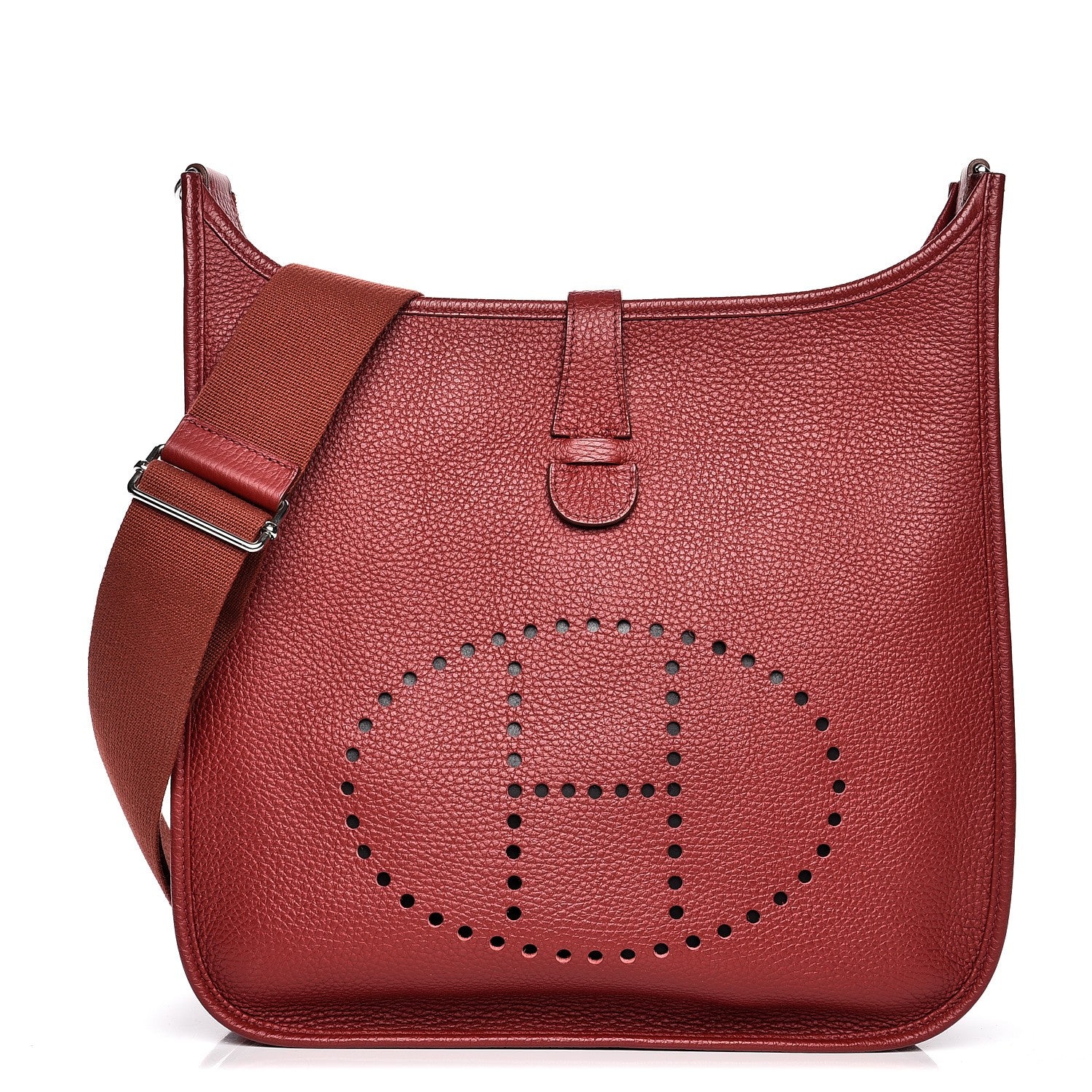 Hermes Taurillon Clemence Evelyne III GM Rouge H 1 of 8