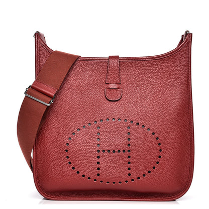 Hermes Taurillon Clemence Evelyne III GM Rouge H 1 of 8