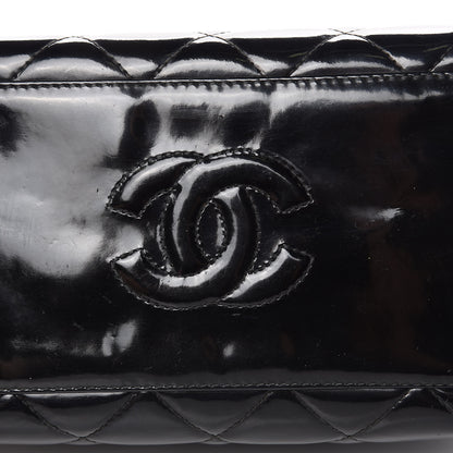 Chanel Patent Quilted CC Shoulder Bag Black 12 of 14