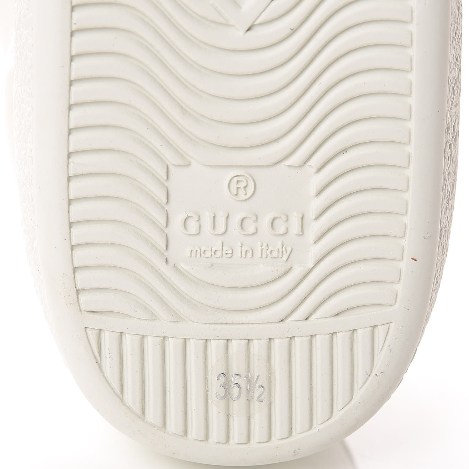 Gucci Calfskin Crocodile Web Womens Ace Sneakers 35.5 White Green 6 of 10