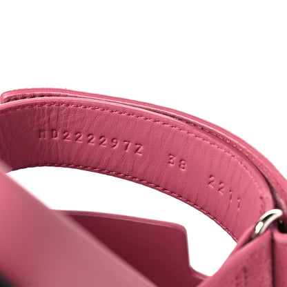 Hermes Suede Goatskin Womens Chypre Sandals 38 Rose Aphrodite 8 of 9