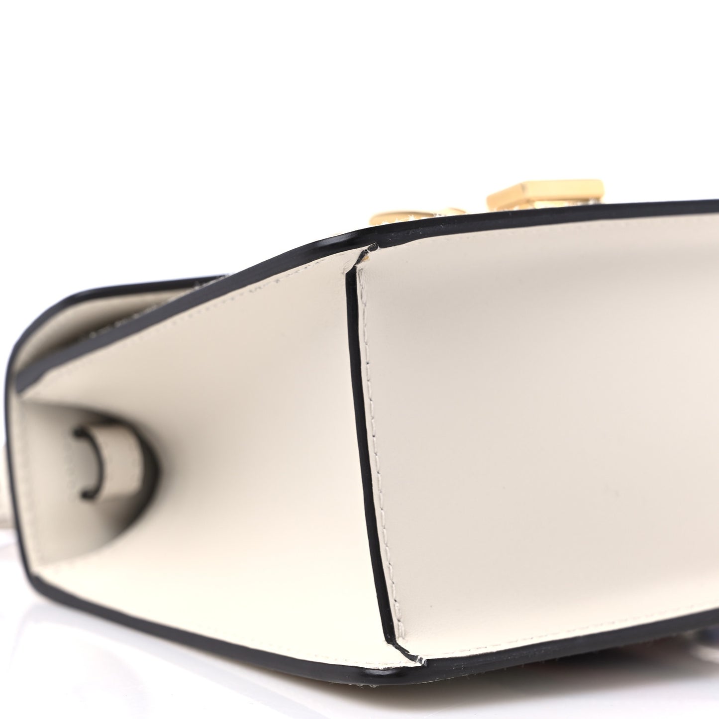 Calfskin Mini Sylvie Top Handle Bag White