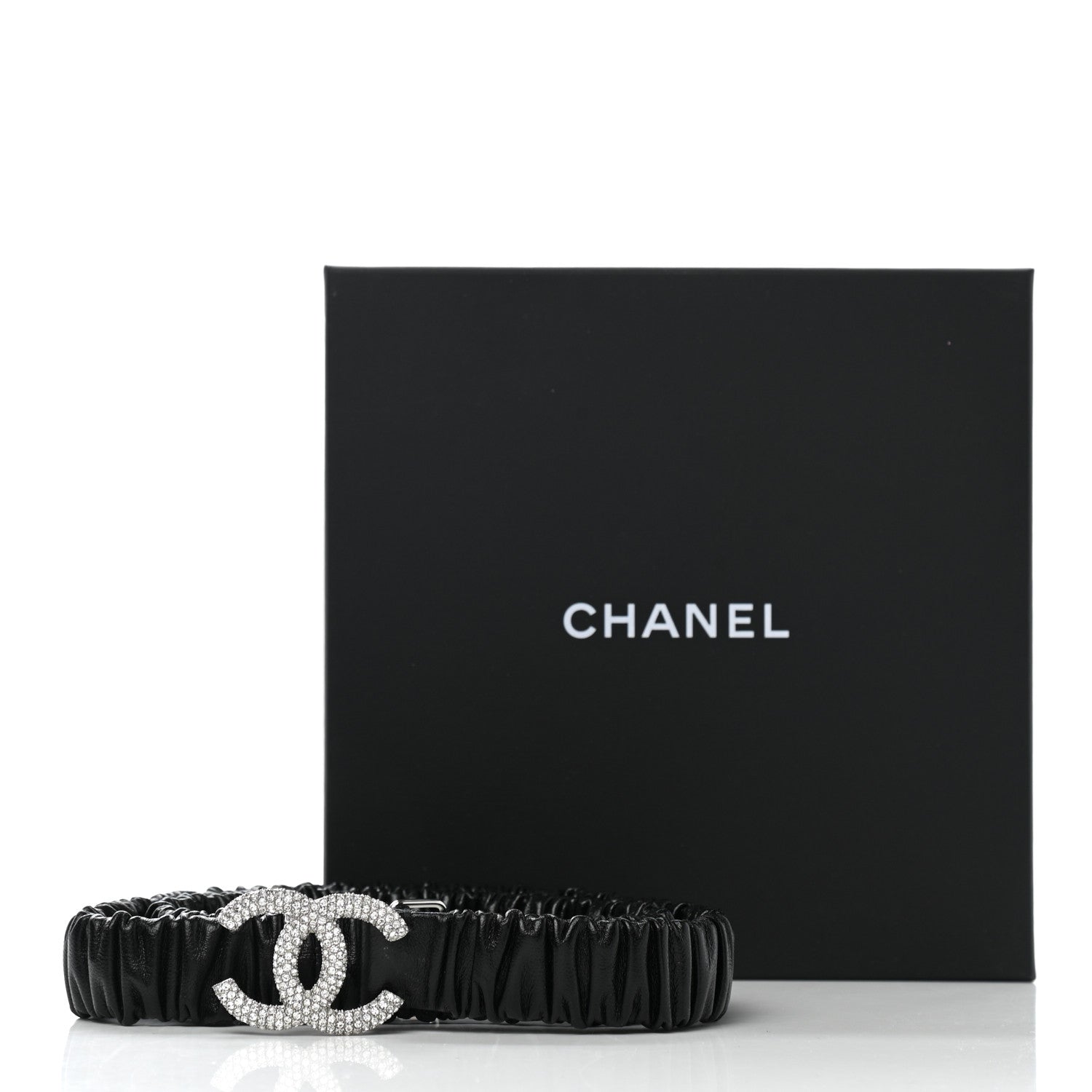 Chanel Calfskin Crystal CC Belt 80 Black 5 of 5