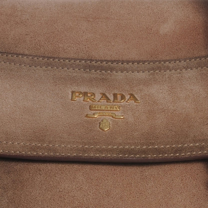 Prada Scamosciato Suede Top Handle Satchel Deserto 3 of 10