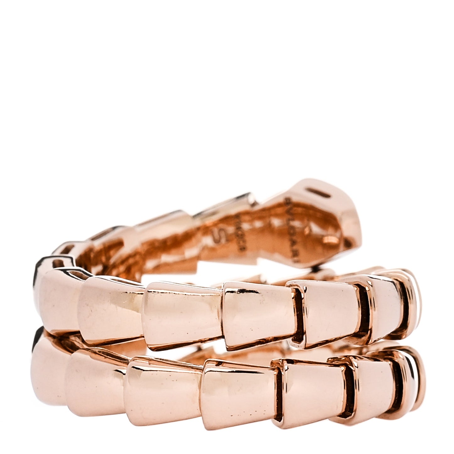 18K Rose Gold Diamond Serpenti Viper Wrap Ring S