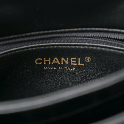 Chanel Lambskin Chevron Quilted Small Trendy CC Dual Handle Flap Bag Black 6 of 11