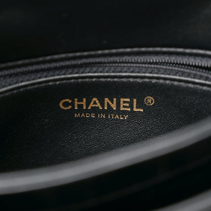Chanel Lambskin Chevron Quilted Small Trendy CC Dual Handle Flap Bag Black 6 of 11