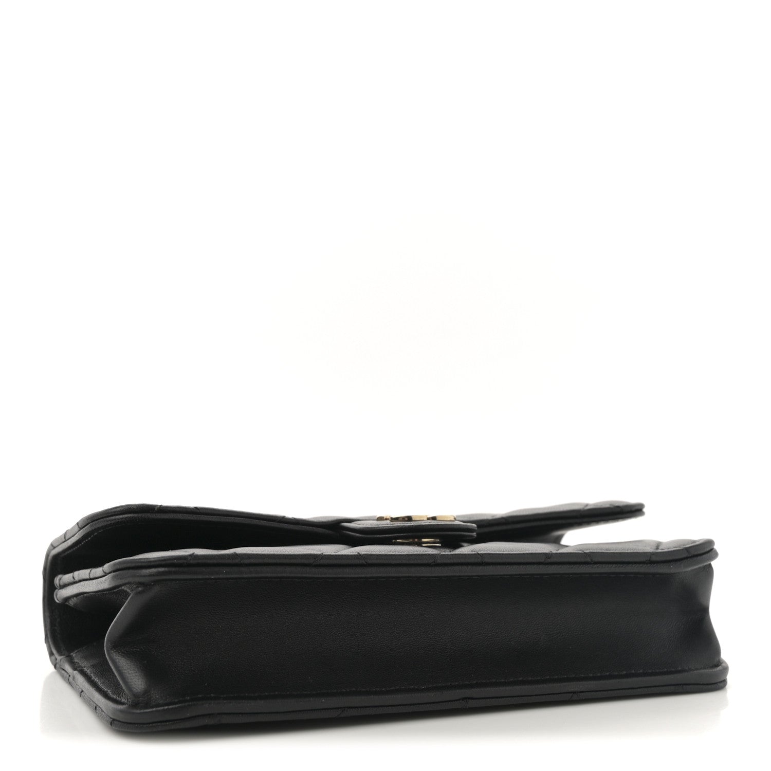 Chanel Lambskin Quilted Flap Phone Holder With Chain Black 4 of 12