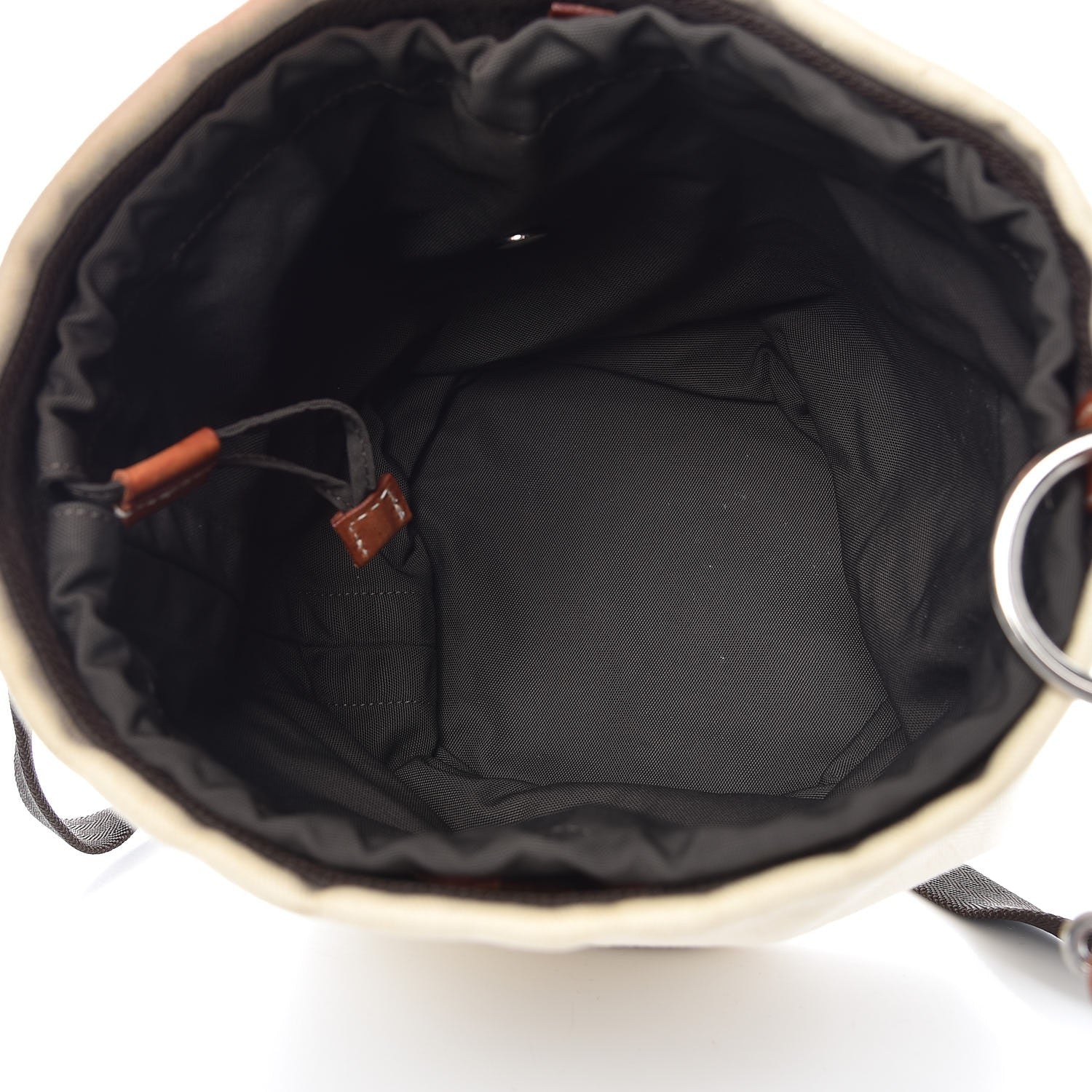 Hermes Natural Barenia Toile Sac De Pansage Grooming Bag 5 of 9