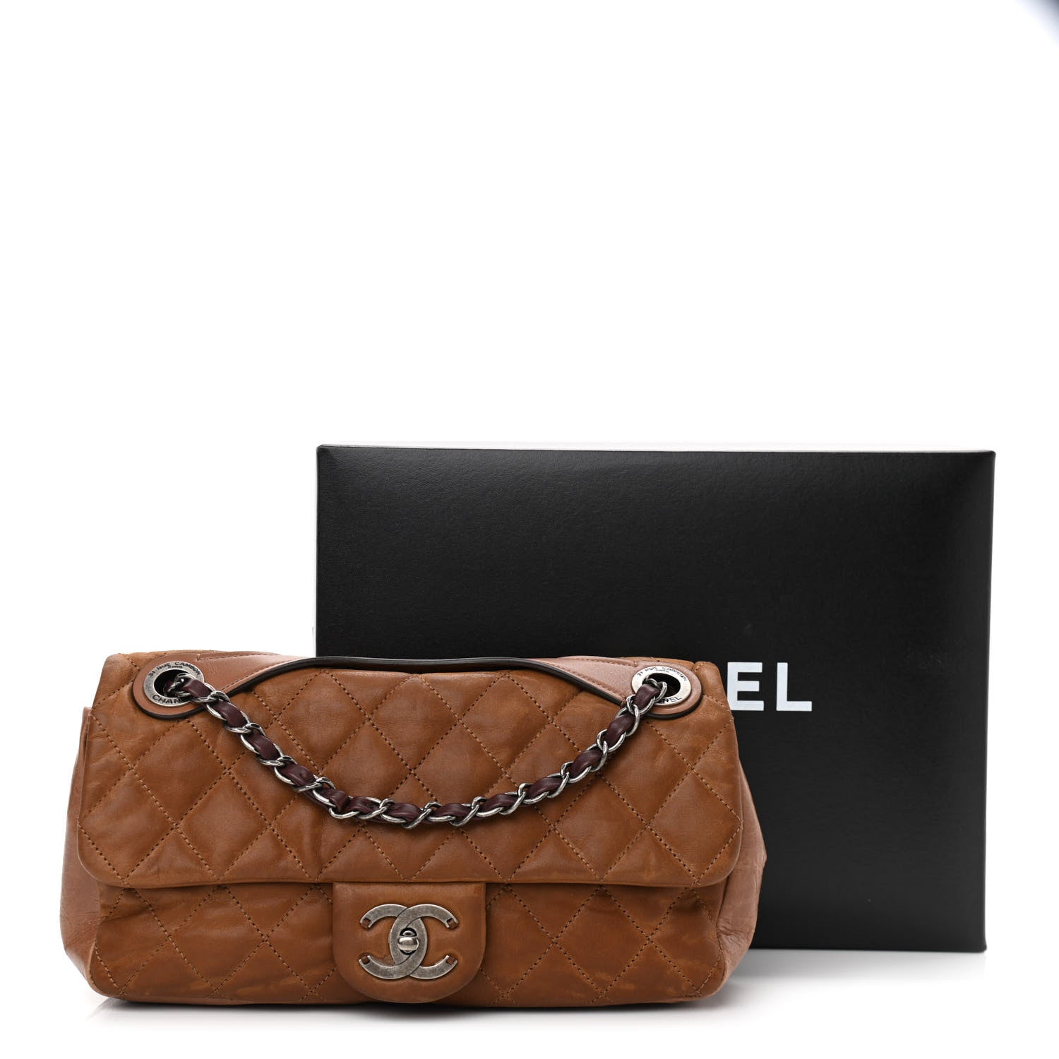 Chanel Iridescent Calfskin Medium In The Mix Flap Light Brown 12 of 12
