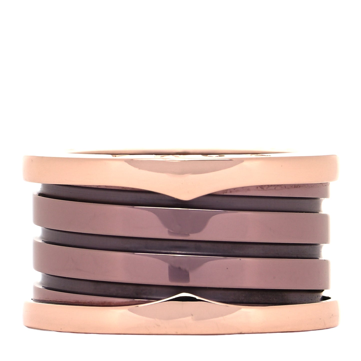 18K Rose Gold Bronze Cermet Roma B.Zero1 Four-Band Ring 51 5.75