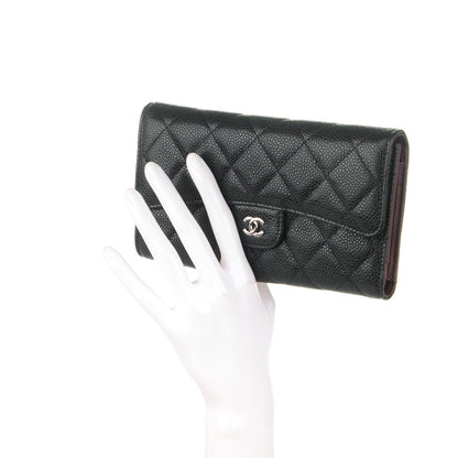 Chanel Caviar Quilted Large Flap Wallet Black 2 of 8
