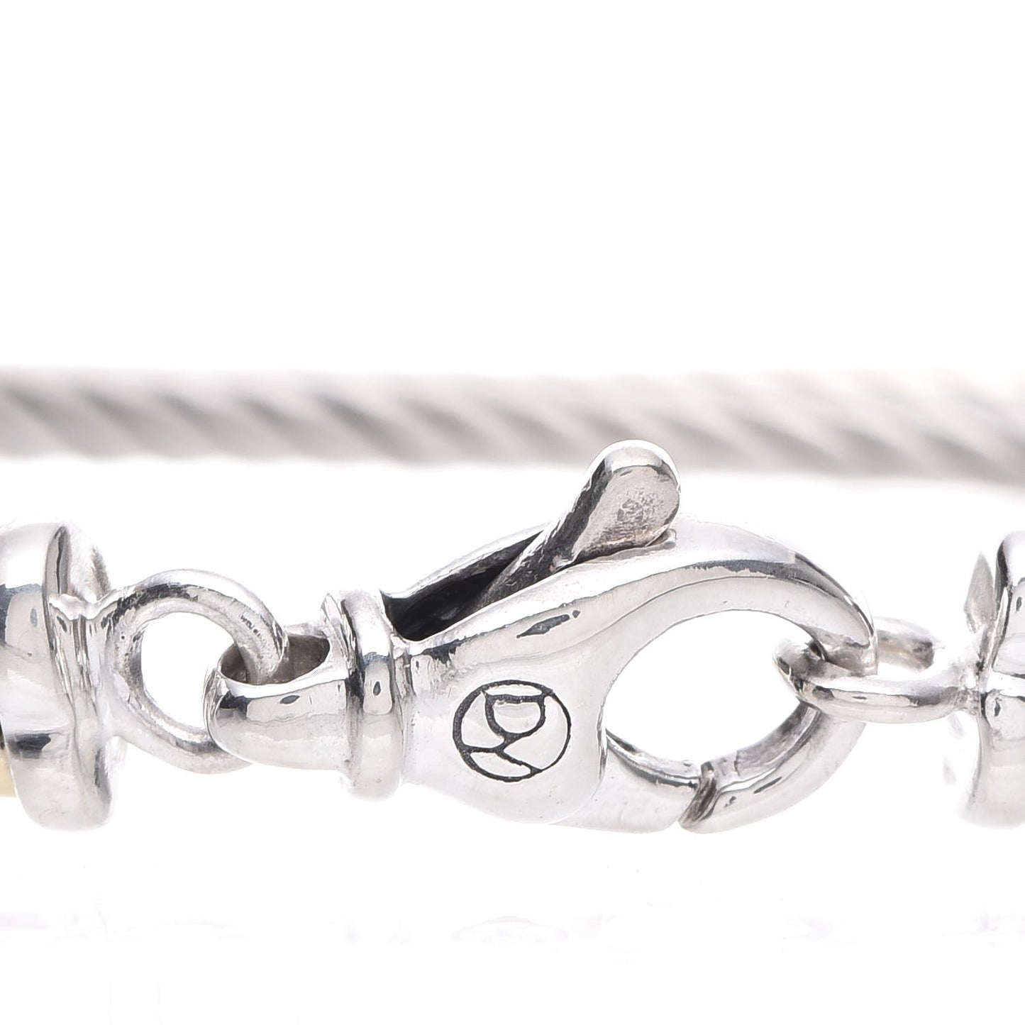 Sterling Silver 18K Yellow Gold 3mm Crossover Bracelet