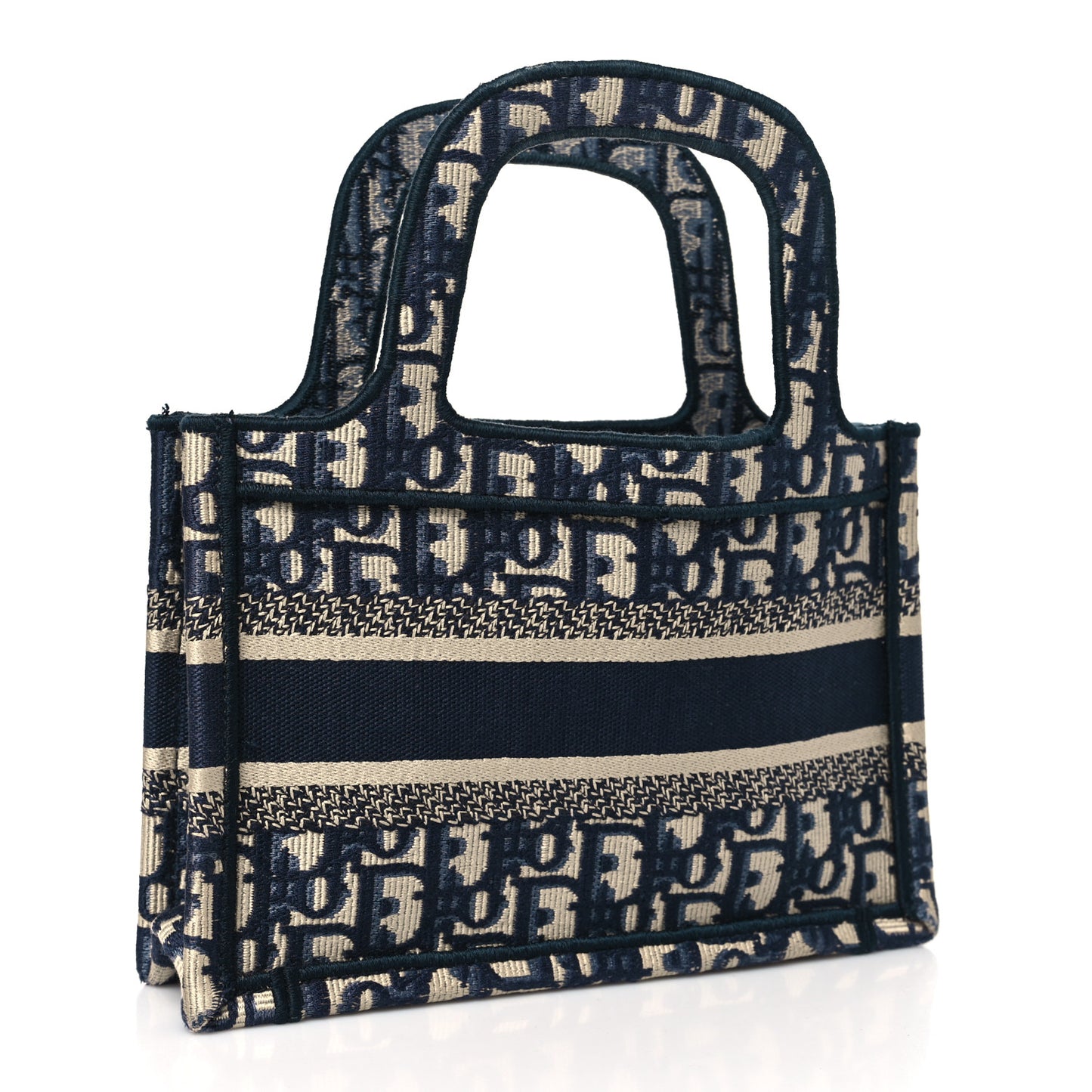 Oblique Mini Book Tote Blue Multicolor