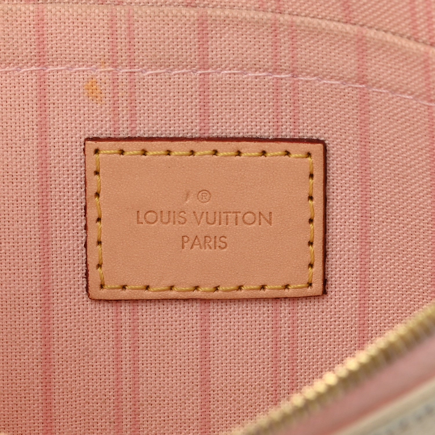 Louis Vuitton Damier Azur Neverfull MM GM Pochette Rose Ballerine 6 of 7
