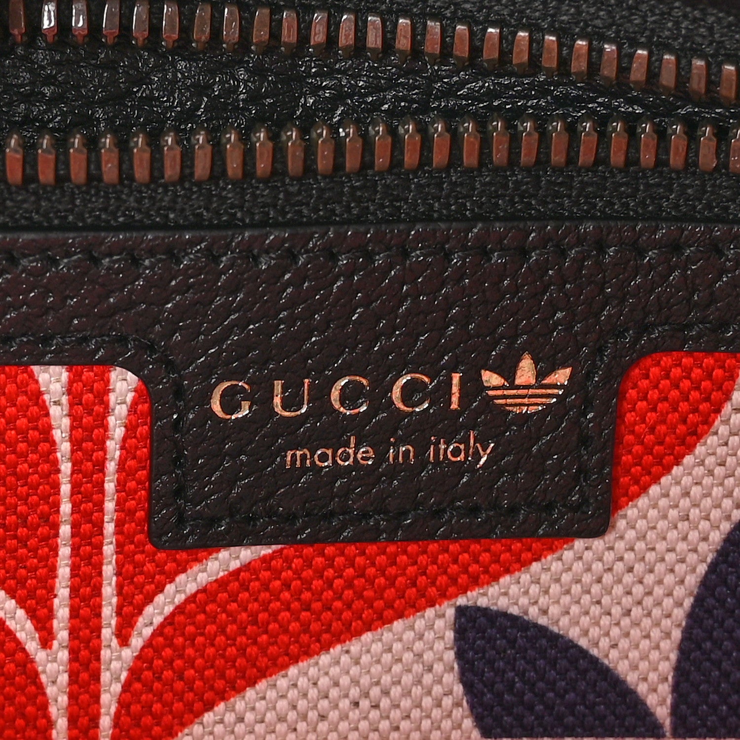 Gucci X ADIDAS Textured Dollar Calfskin Belt Bag Black 7 of 11