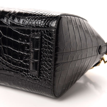 Givenchy Calfskin Crocodile Embossed Small Antigona Black 8 of 13