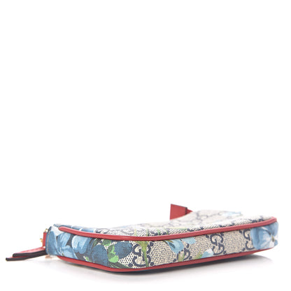 Gucci GG Supreme Monogram Blooms Mini Chain Bag Beige Blue Navy Hibiscus Red 4 of 10