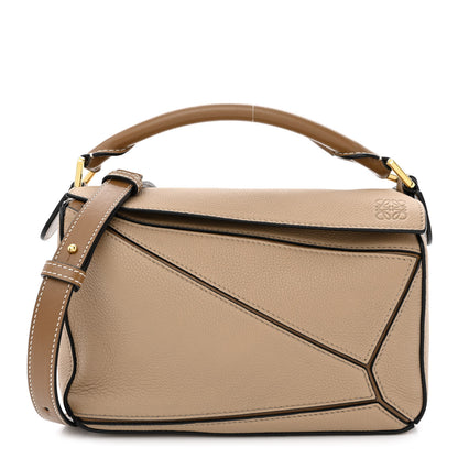 Loewe Grained Calfskin Small Puzzle Bag Sand Mink 1 of 9