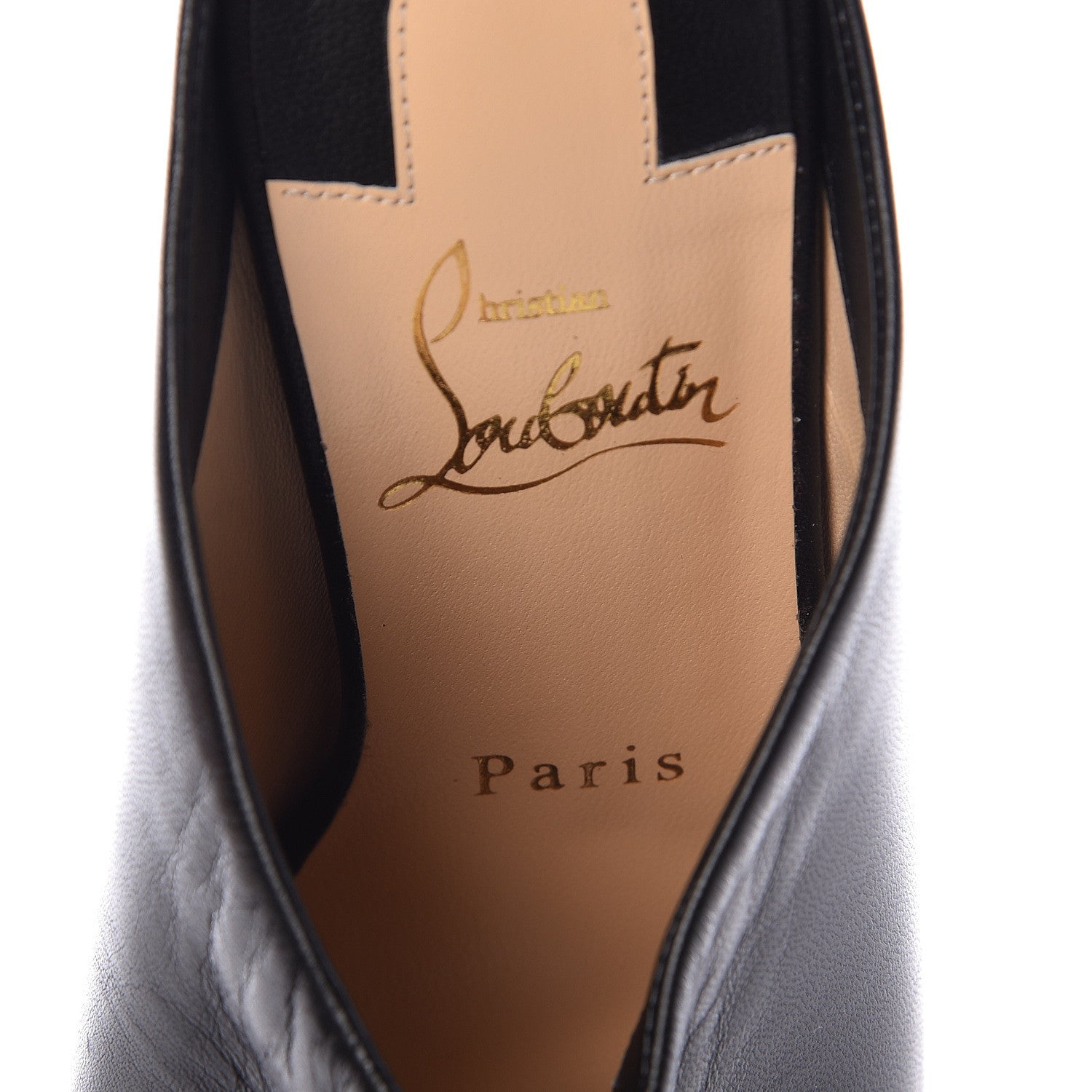 Christian Louboutin Nappa Corinthe 100 Peep Toe Mule 35.5 Black 6 of 9