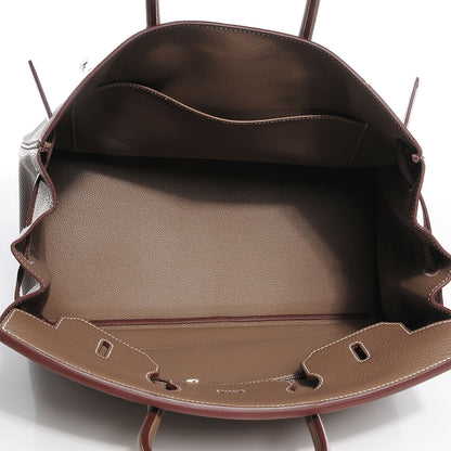 Hermes Taurillon Clemence Birkin 35 Etoupe 7 of 27