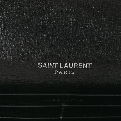 Saint Laurent Smooth Calfskin Classic Monogram Cassandre Wallet Black 8 of 14