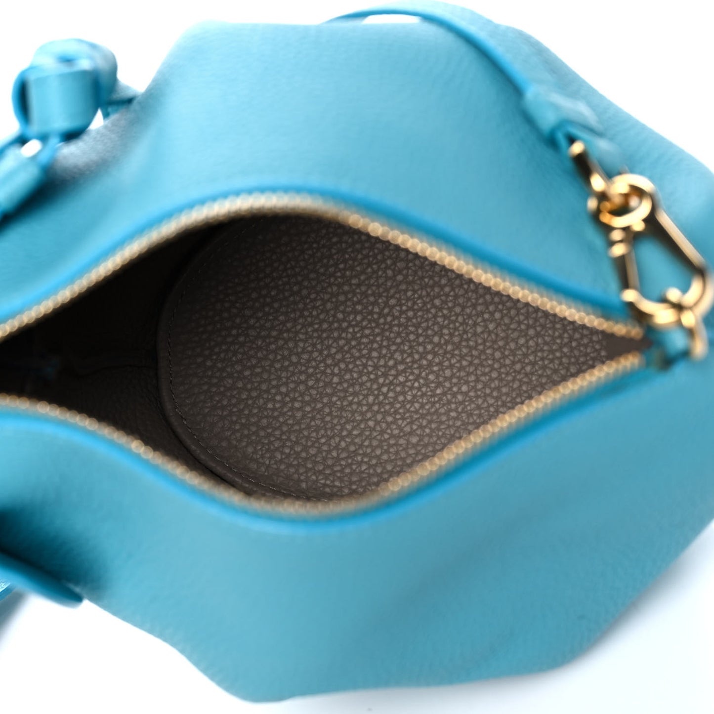 Calfskin Mini Elephant Crossbody Bag Turquoise
