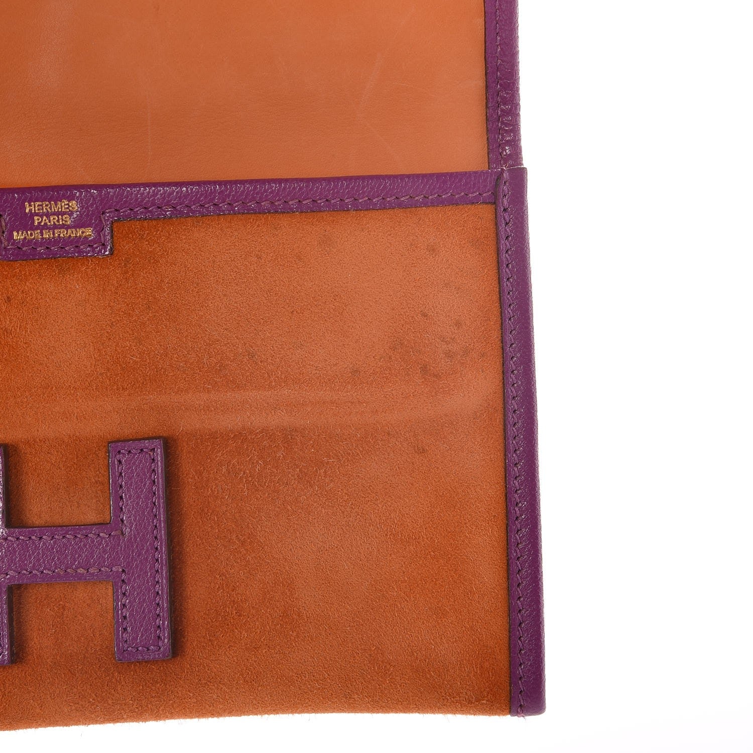 Hermes Veau Doblis Suede Chevre Mysore Mini 20 Jige Clutch Orange Cyclamen 6 of 13