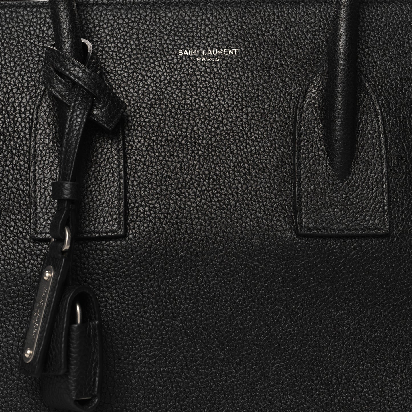 Grained Calfskin Small Supple Sac De Jour Duffle Black