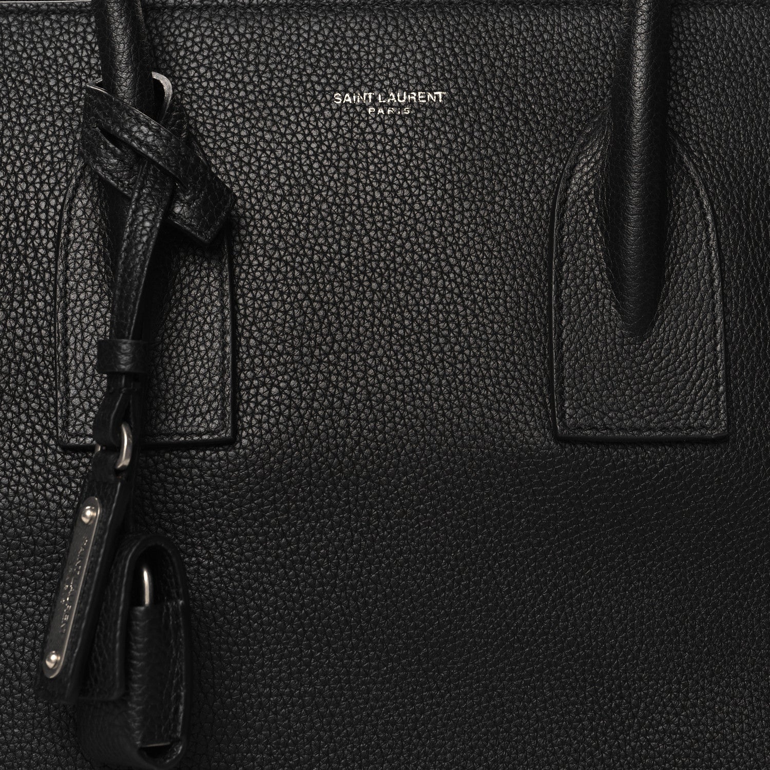 Saint Laurent Grained Calfskin Small Supple Sac De Jour Duffle Black 8 of 10