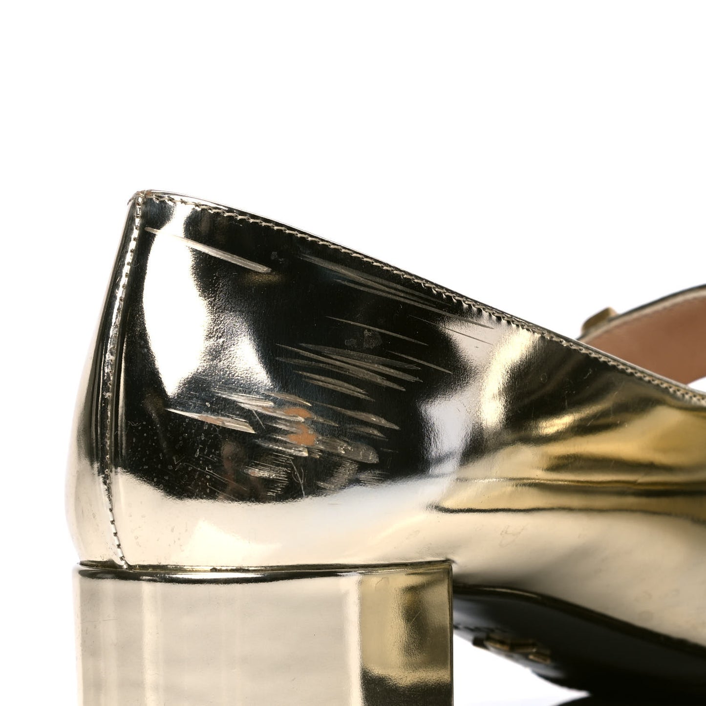Mirror Finish Calfskin Baby-D Ballet Pumps 37.5 Stardust Gold