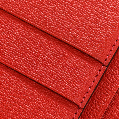 Hermes Shiny Alligator Bearn Wallet Geranium 9 of 12