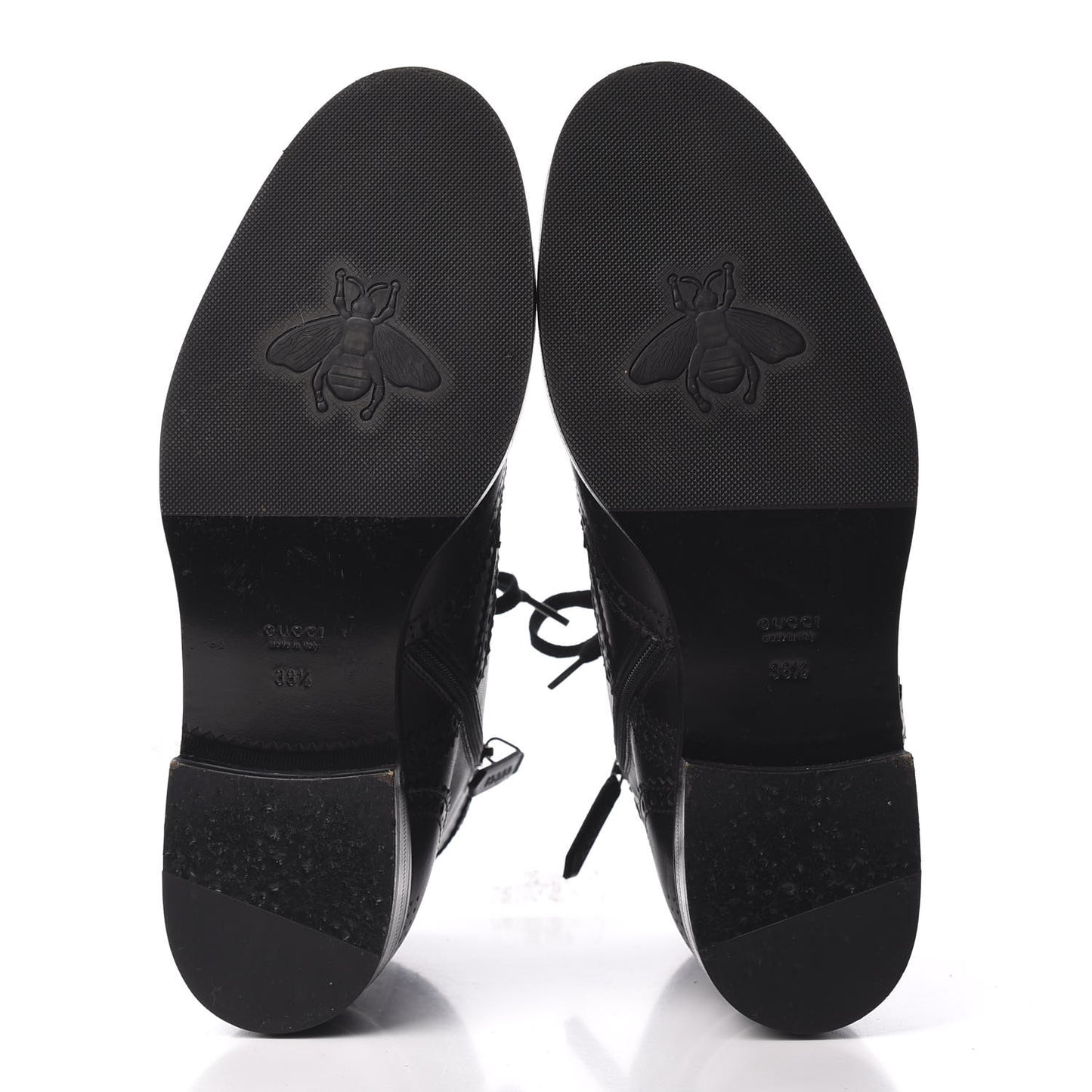 Calfskin Womens Queercore Brogue Wingtip Boots 38.5 Black