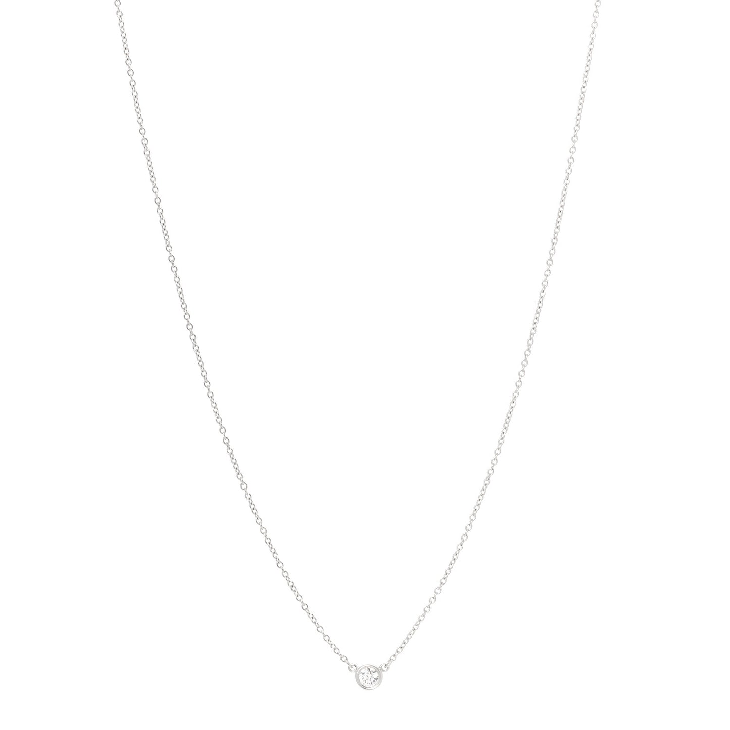 Platinum Diamond .15ct Elsa Peretti Diamonds by the Yard Pendant Necklace