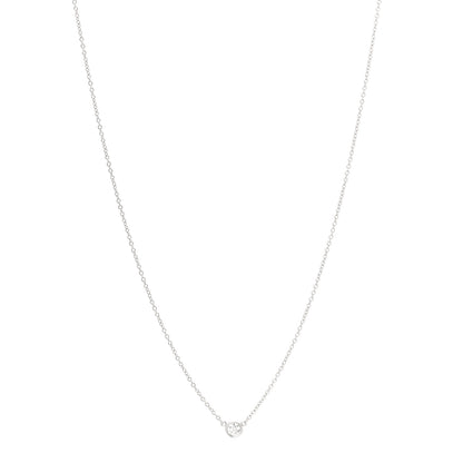 Tiffany Platinum Diamond .15ct Elsa Peretti Diamonds by the Yard Pendant Necklace 1 of 5