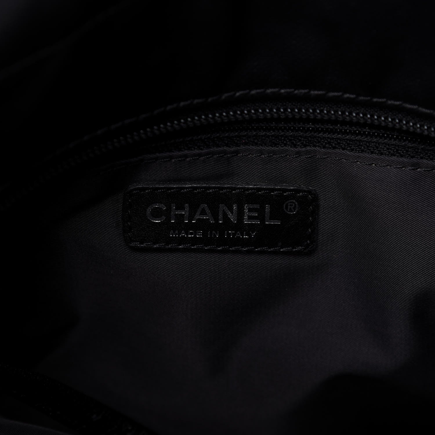 Chanel Coated Canvas Quilted Small Paris Biarritz Tote Black 8 of 9