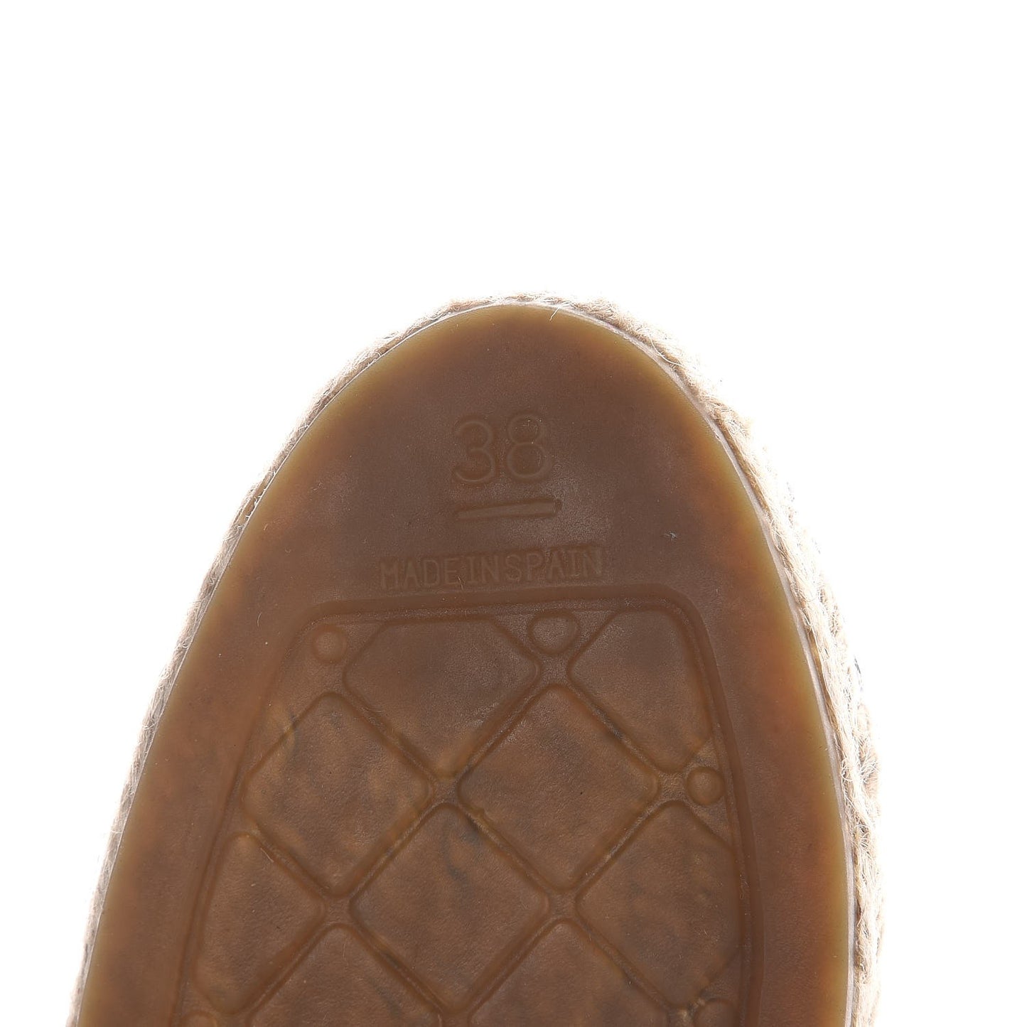 Lambskin Printed CC Espadrilles 38 Black White