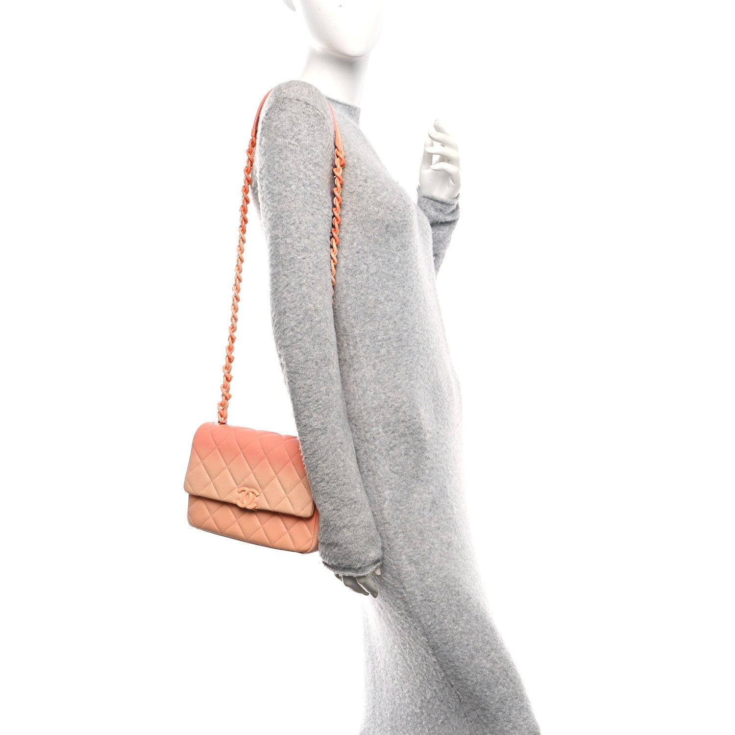 Chanel Shaded Caviar Quilted My Everything Small Flap Orange Light Orange 2 of 10