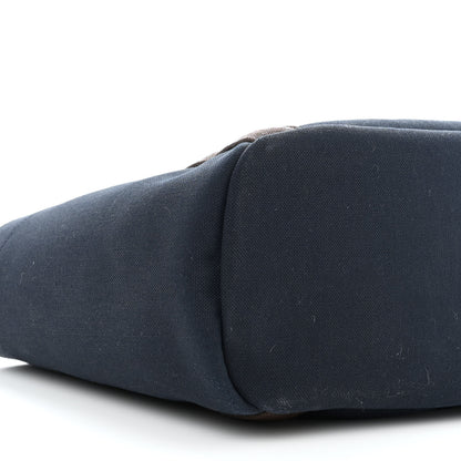 Hermes Canvas The Grooming Bag Bleu Navy Feu 11 of 12