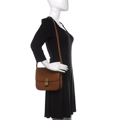 Celine Box Calfskin Medium Classic Box Flap Bag Camel 2 of 12