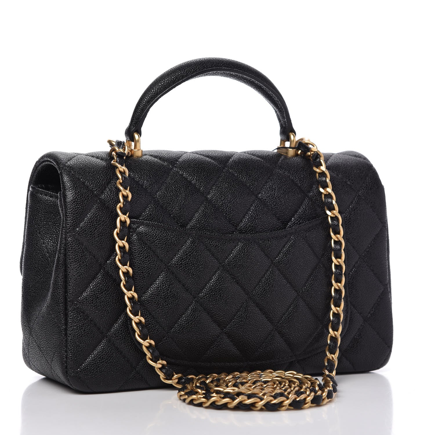 Chanel Caviar Quilted Mini Top Handle Rectangular Flap Black 3 of 11