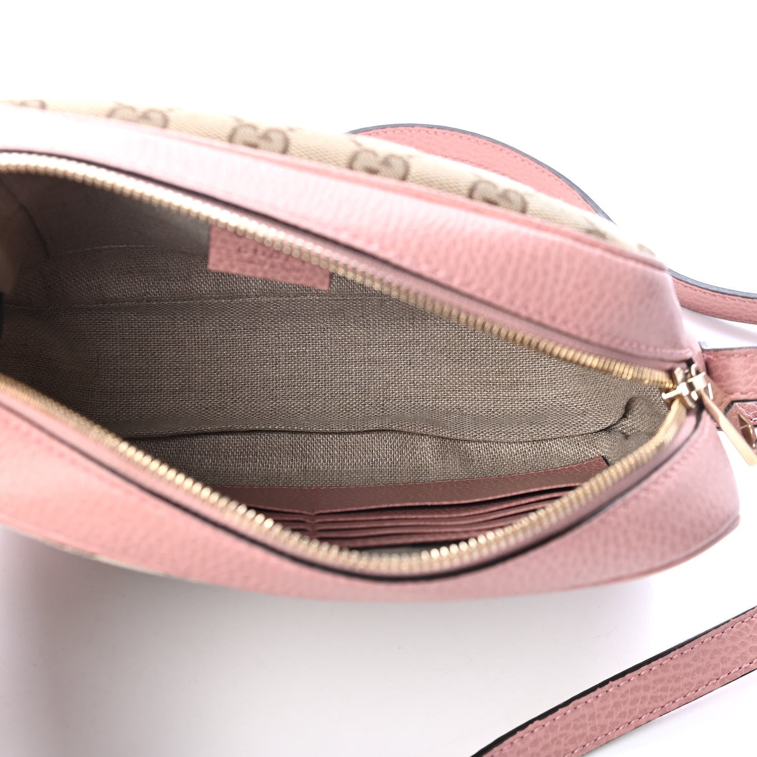 Gucci Monogram Mini Bree Messenger Bag Beige Soft Pink 4 of 4