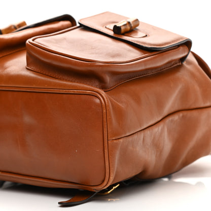 Gucci Calfskin Bamboo Backpack Brown 10 of 17
